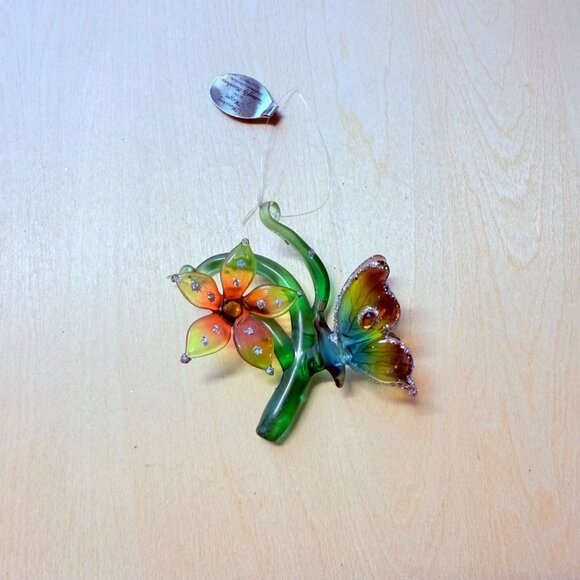 VTG Ashton Drake Butterfly Rainbow Glass Ornament Gift Meadow Magic Whimsical Ar - Picture 12 of 13